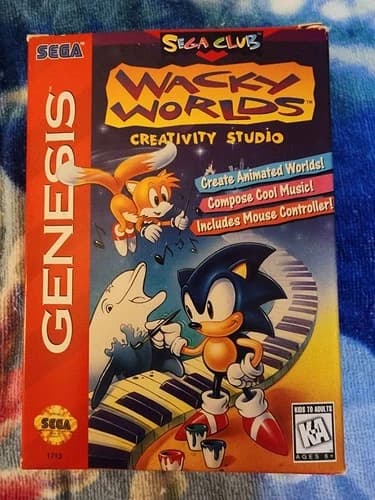 Wacky Worlds Creativity Studio (Sega Genesis, 1994) Complete - TESTED
