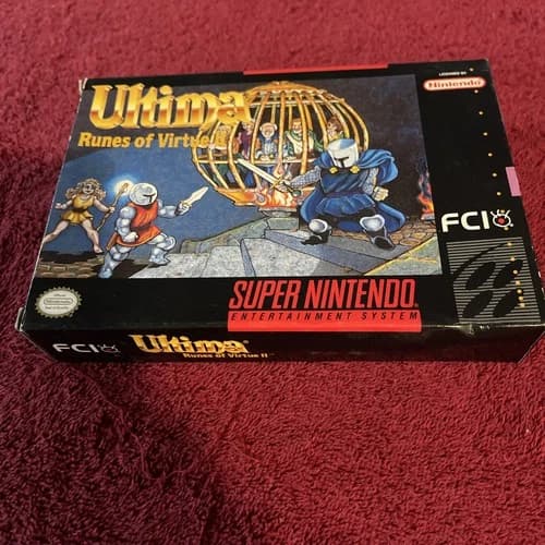 Ultima: Runes of Virtue II (Super Nintendo Entertainment System, 1993) Complete