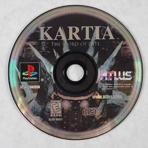 Kartia The Word of Fate - Loose PS1 Playstation 1 Disc