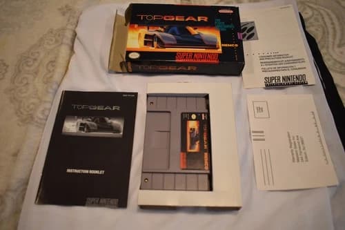 Top Gear (Super Nintendo SNES) Complete - Tested - Authentic
