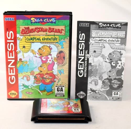 The Berenstain Bears' Camping Adventure Genesis Complete CIB! Great Condition!