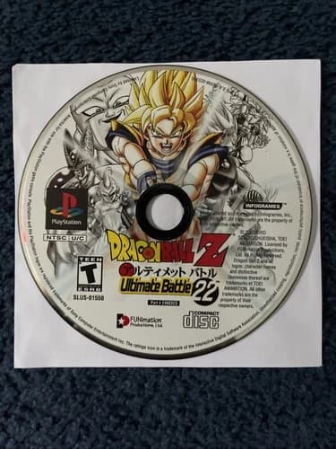 Dragon Ball Z: Ultimate Battle 22 (Sony PlayStation 1, PS1 ,2003) DISC ONLY