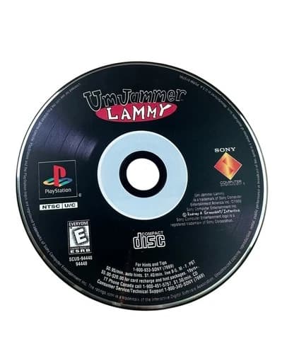 Um Jammer Lammy PlayStation 1 PS1 Game Disc Only Tested Works