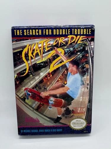 Skate or Die 2 (NES) CIB Complete in Box AUTHENTIC NINTENDO TESTED CLEAN RARE
