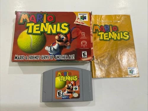 Mario Tennis (Nintendo 64 N64) Complete In Box CIB - Tested - Authentic