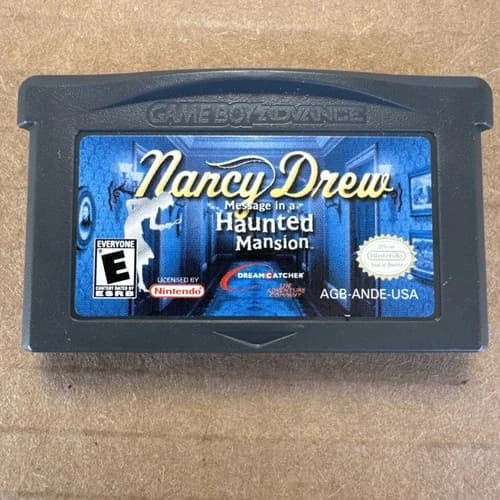Nancy Drew Message in a Haunted Mansion Nintendo GameBoy Advance GBA Cart Tested