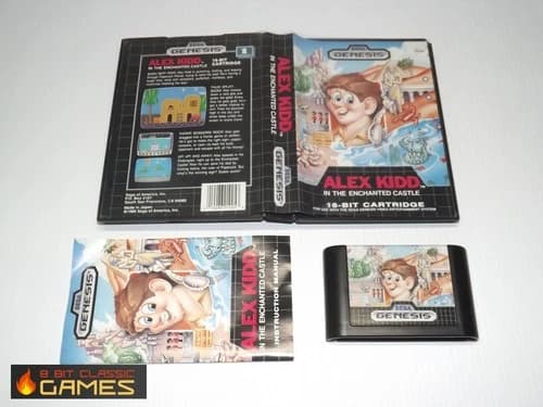 Alex Kidd in the Enchanted Castle -COMPLETE- Sega Genesis - FAST SHIPPING! 35a
