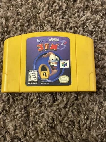 Earthworm Jim 3D N64 Nintendo 64 Authentic Cartridge Tested and Works!