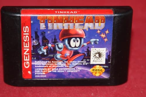 Tinhead (Sega Genesis, 1993) Authentic Game Cartridge