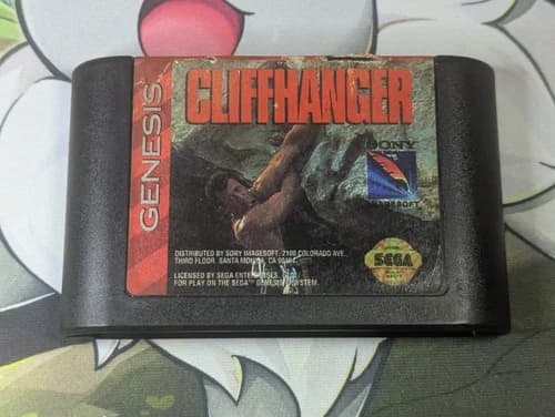 Sega Genesis - Cliffhanger Cartridge Only - Works, Authentic, Polished Pins,