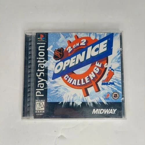 NHL Open Ice: 2 On 2 Challenge (Sony Playstation 1996) Complete CIB - Acceptable