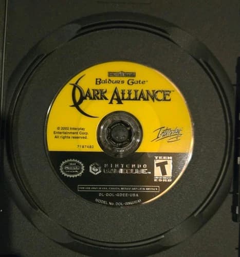 Baldur's Gate: Dark Alliance (Nintendo GameCube, 2002) DISC ONLY