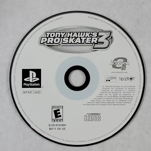 Tony Hawk's Pro Skater 3 [Greatest Hits] - Loose Sony PS1 Playstation 1 Disc