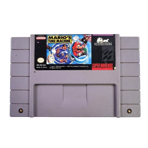 Mario's Time Machine Super Nintendo SNES Cartridge Only Loose TESTED WORKING