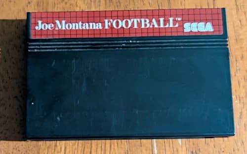 Joe Montana Football, Sega Master System, Cartridge *ONLY*, Cleaned & Tested