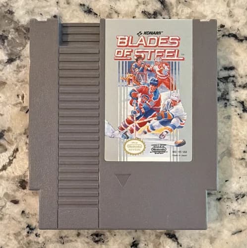 Konami Blades of Steel Nintendo NES Cartridge Hockey Sports NTSC-U/C US/CA