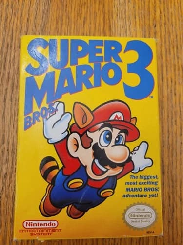 Super Mario Bros. 3 (Nintendo NES, 1990) Authentic CIB Complete Very Nice!