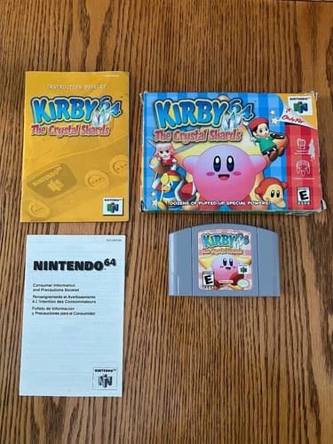 Nintendo 64 N64 Authentic Kirby The Crystal Shards CIB