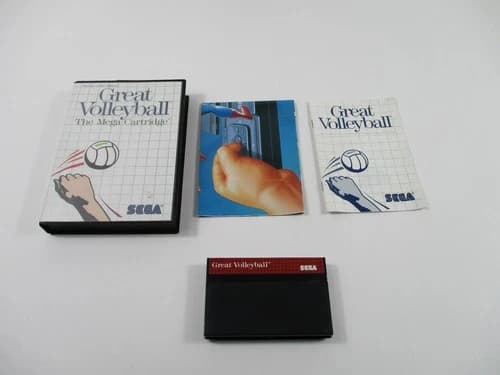 GREAT VOLLEYBALL Sega Master System Game Complete In Box Authentic!