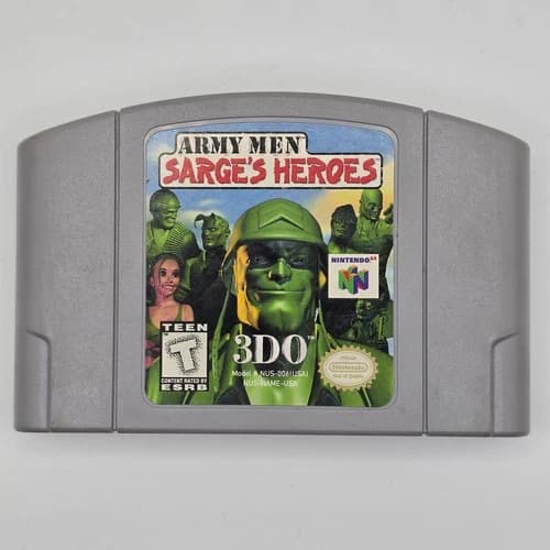 Army Men: Sarge's Heroes (Nintendo 64, N64) Authentic - Cleaned & Tested
