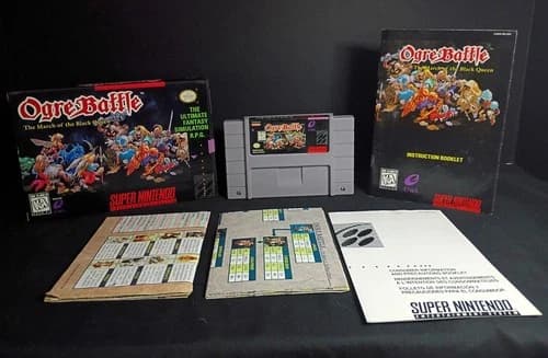 Ogre Battle: The March of the Black Queen SNES - CIB w/ Both Posters