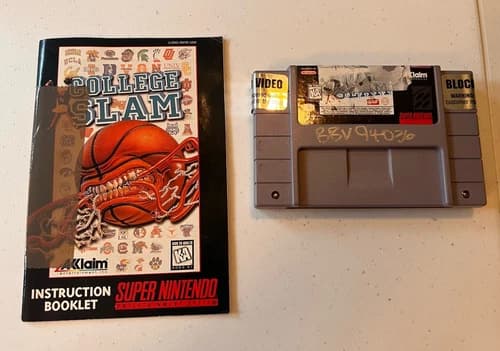 College Slam Super Nintendo SNES Video Game Cart
