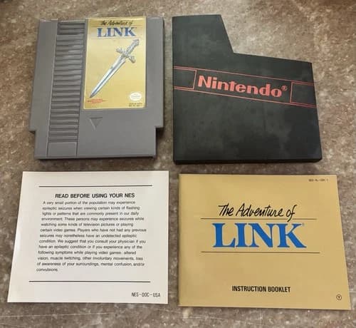 Zelda II: The Adventure of Link (Nintendo) NES Complete W/ Manual