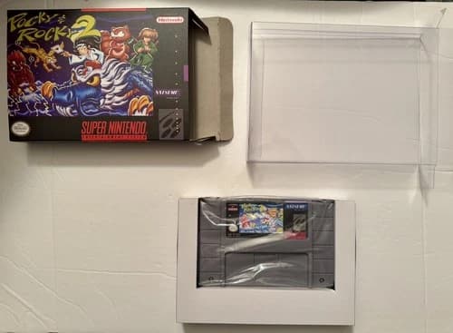 Pocky and Rocky 2 - SNES 16-Bit Game Cart USA NTSC English - READ