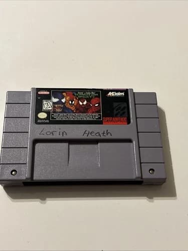 Venom Spider-Man Separation Anxiety Super Nintendo SNES Cart Only Tested