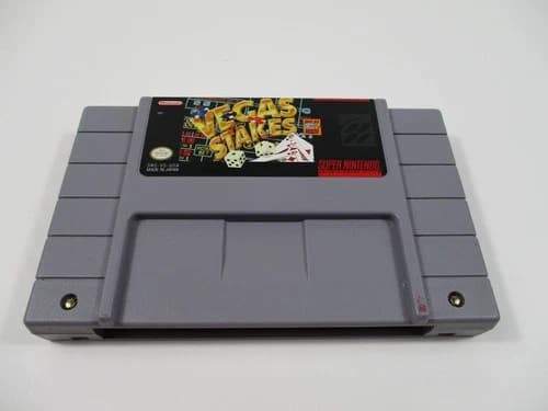 VEGAS STAKES Super Nintendo SNES Game Cartridge Authentic!