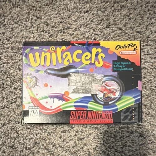 Uniracers Super Nintendo SNES 1994 Complete Box Manual Cartridge Multiplayer