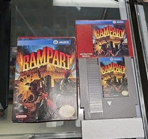 RAMPART NINTENDO SYSTEM NES COMPLETE VIDEO GAME BOX MANUAL CIB 1991 JALECO