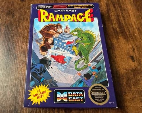 circle seal Rampage complete in box nintendo nes game