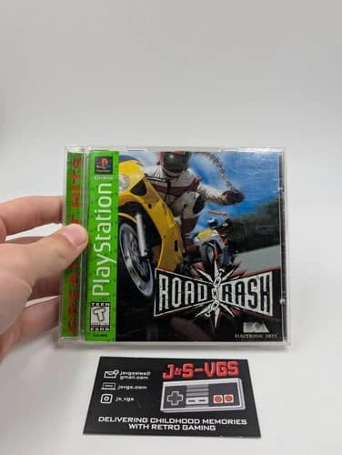 Road Rash Greatest Hits PlayStation PS1 Sony CIB Reg Card