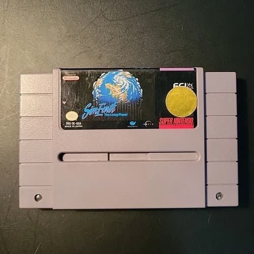 SimEarth SNES Game - Cartridge Only - Tested & Working
