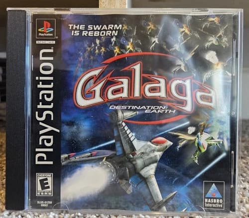 Galaga Destination Earth (Sony Playstation 1) Black Label PS1 Complete CIB