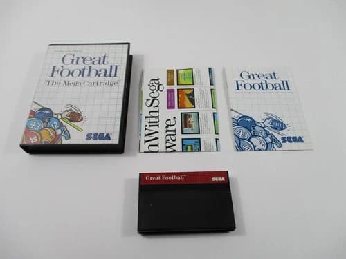 GREAT FOOTBALL Sega Master System Game Complete In Box Authentic!
