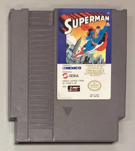 Superman Nintendo Entertainment System NES 1988 Tested & Authentic NICE