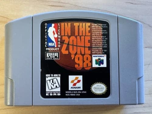 NBA In the Zone ’98 Nintendo 64 N64 Authentic Cartridge Only Tested