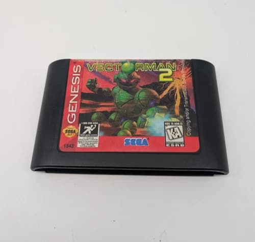 Sega Genesis Vectorman 2 Authentic Game Cartridge, 1996 Tested Working