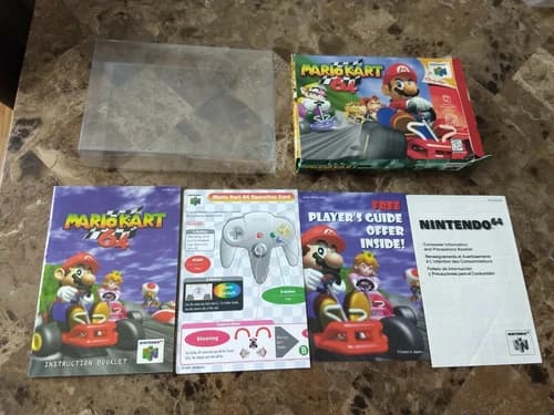 Mario Kart 64 (Nintendo 64, N64) Box, Manual, inserts non PC original Authentic