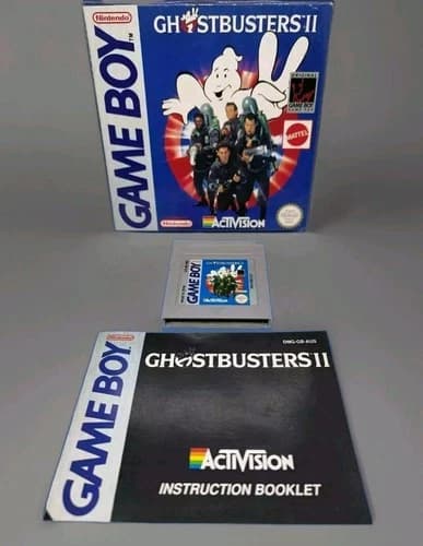 Ghostbusters 2 Nintendo Gameboy Game Mattel complete box manual (tested/working)
