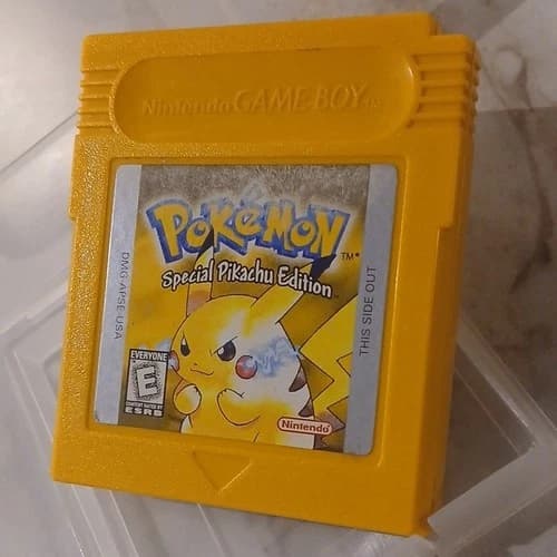 *New Battery* *Authentic* Pokémon Yellow Pikachu Nintendo Game Boy Cartridge
