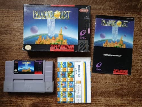 SNES SUPER NINTENDO - PALADINS PALADIN'S QUEST #RPG USA NTSC CIB *ITEM SHEET
