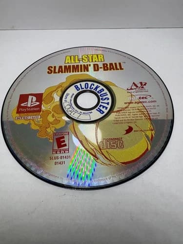 all star slammin d ball Playstation 1 PS1 Working Disk only (untracked)