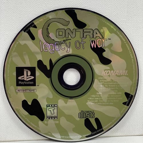 🔥CONTRA LEGACY OF WAR (SONY PlayStation 1, 1996) PS1 Disc Only TESTED🔥