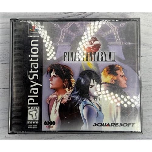 Final Fantasy 8 VIII (Playstation PS1) Tested Complete Black Label