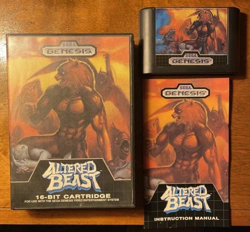 Altered Beast (Sega Genesis, 1989) CIB Complete Tested Great condition