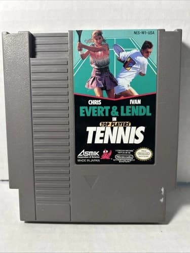 Top Players Tennis - Nintendo NES - Chris Evert Ivan Lendl - Cartridge - TESTED