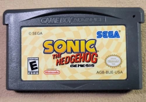 Sonic The Hedgehog Genesis Game Boy Advance GBA Authentic and Tested